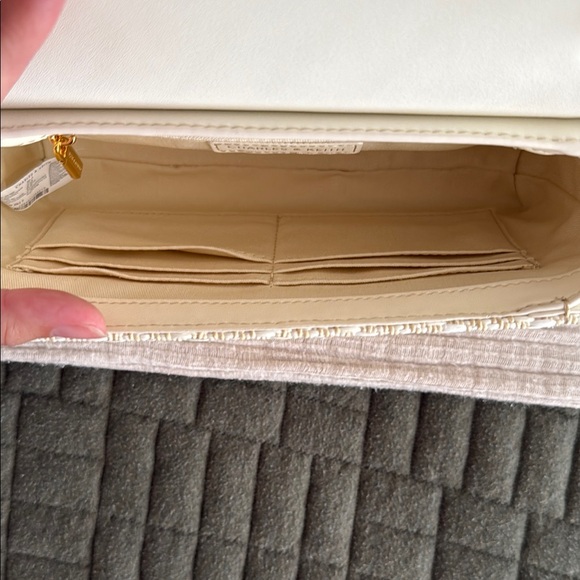 Charles & Keith Cream and Gold Quilted Shoulder Bag - Picture 4 of 4